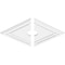 Ekena Millwork Diamond Architectural Grade PVC Ceiling Medallion, 26"W x 17 3/8"H x 3"ID x 9"C x 1"P, Two-Piece CMP26X17DD2-03000 - alternate 3